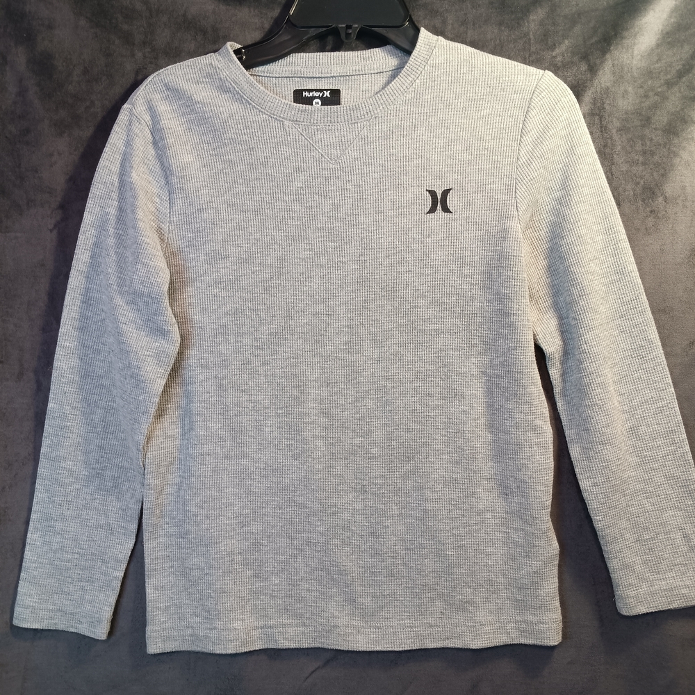 Hurley Boys M 10- 12 Gray Long Sleeve Shirt